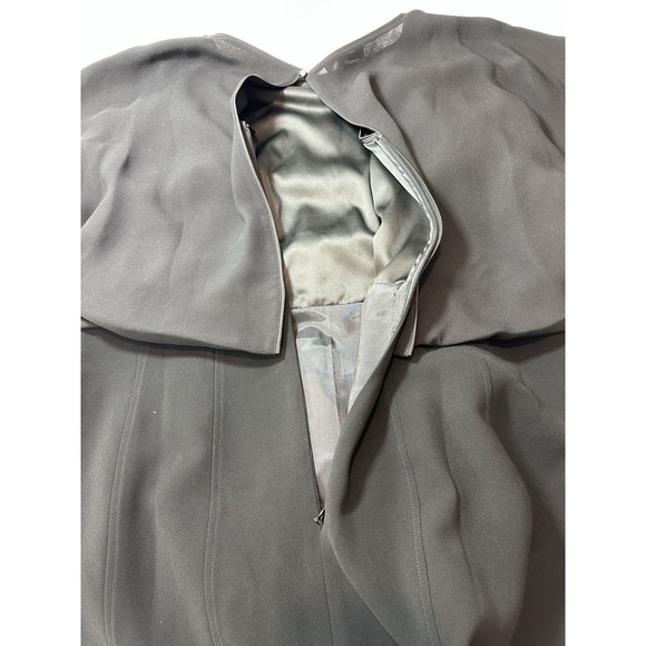 Lafayette 148 New York Women's Black Butterfly Sleeve Blouson Dress Size 16 - Picture 9 of 10